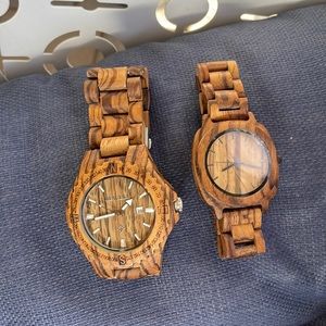Bewell wooden watch set